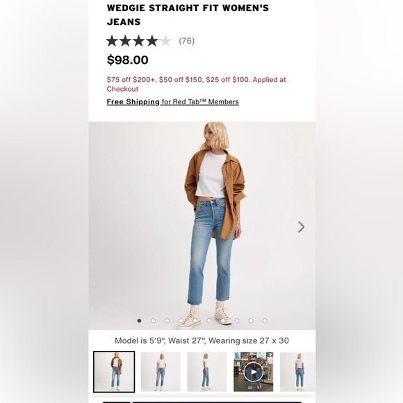 Levi’s wedgie straight jeans - Picture 6 of 7